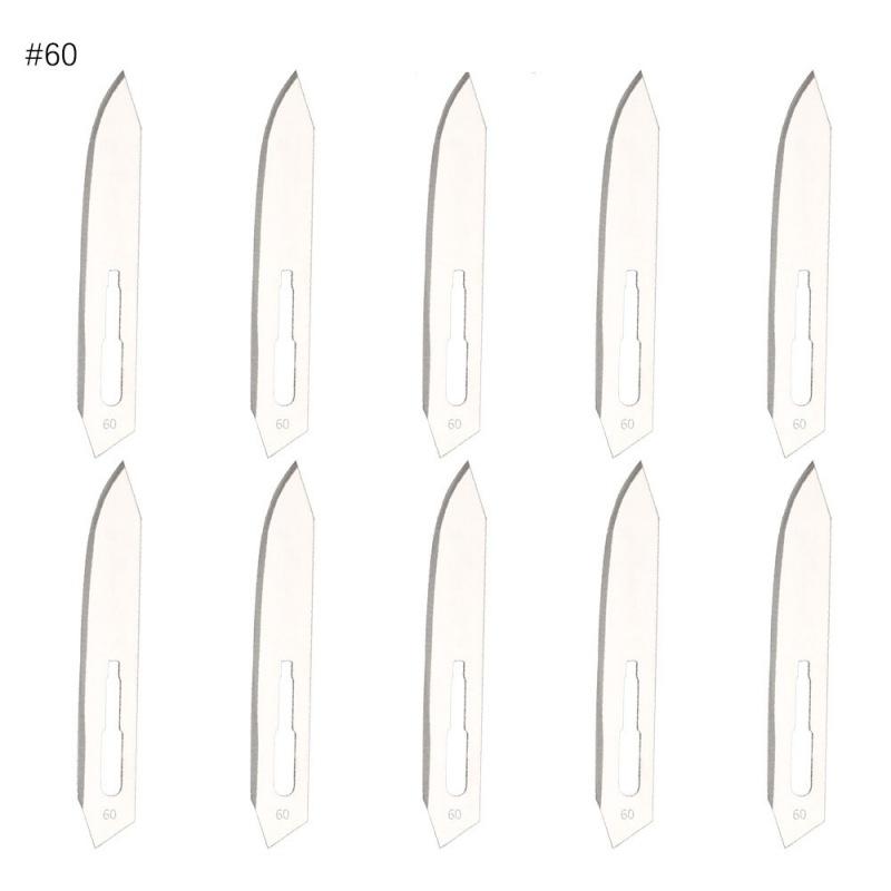 Plaid Stainless Steel Folding Knife with 10pcs Replacement Blades Mini Scalpel Outdoor Survival Camping Portable EDC Tool Cutter