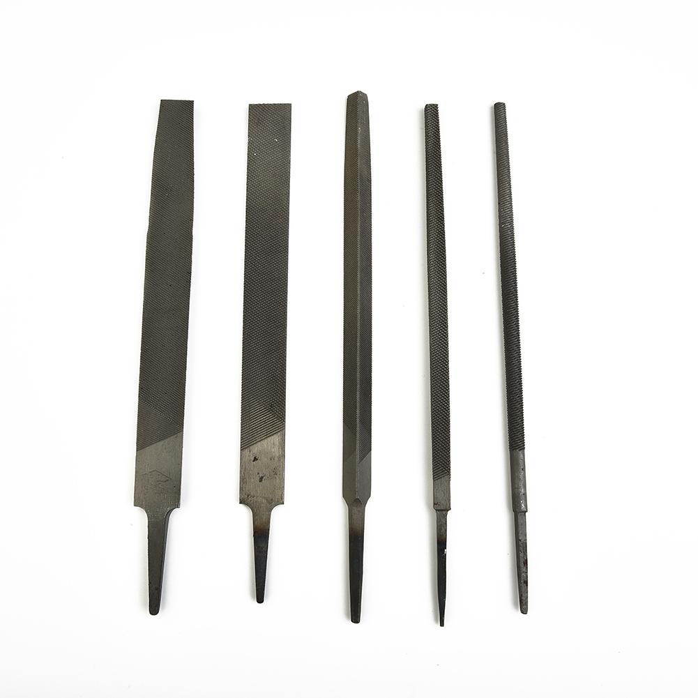 High Performance Steel Rasp File Set for Metalworking Woodworking 6 inch Flat/Round/Half Round/Triangle/Square