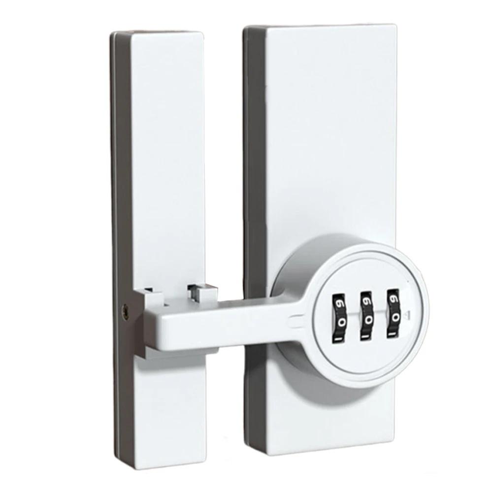 Zinc Alloy Password Door Bolt Lock Luminous Latch 3-Digit Password Anti-theft Security Door Latch Buckle Cabinet Closet Lock