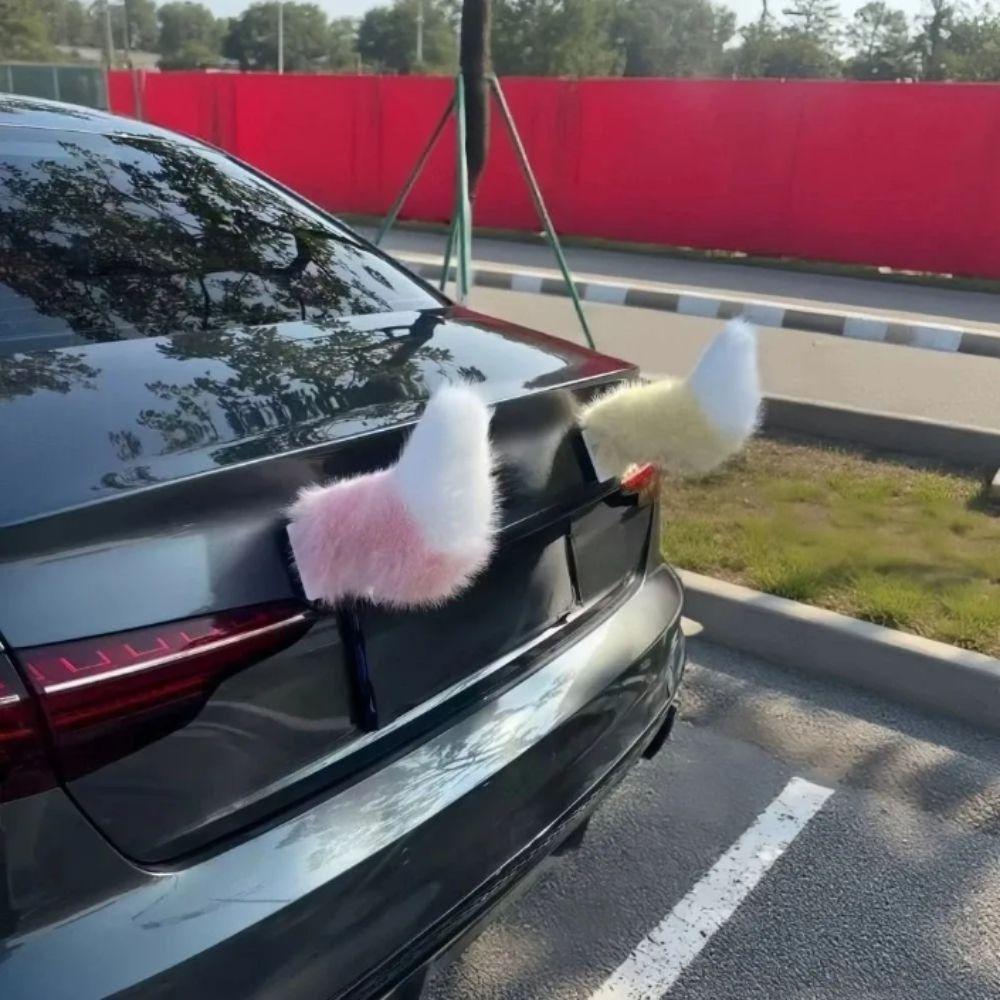 Telecomando Adesivo Coda Che Scodinzola Peluche Soffice Peluche Coda Che Scodinzola Decorazione Esterna Auto