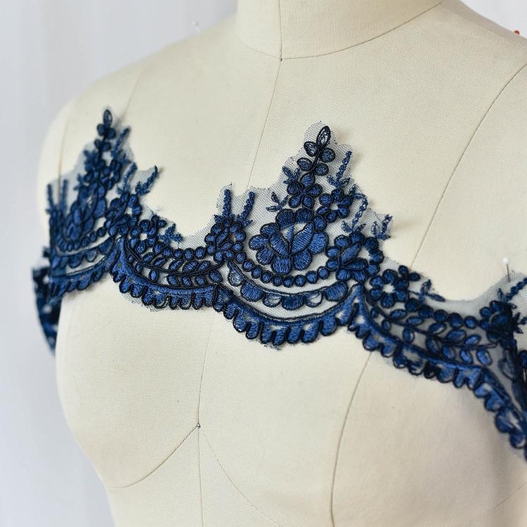 This White Car Bone Lace Lace Accessories, Wedding Headgear Handmade Diy Materials, Fabric Lace Applique