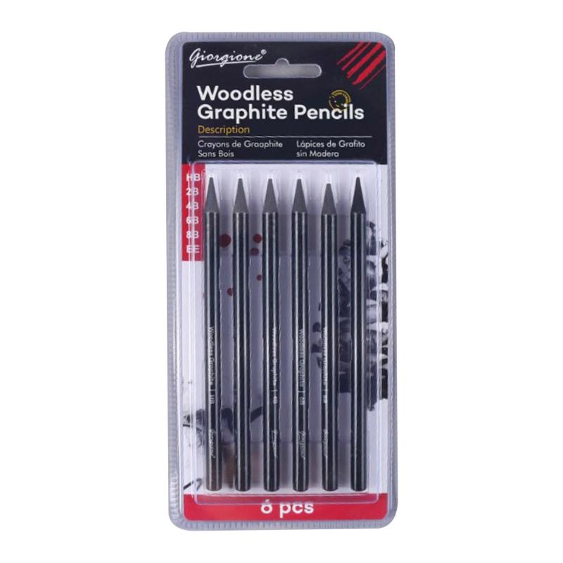 Pro Charcoal Pencils Set Non-wood Kid Adult Drawing Art Craft 3/6X