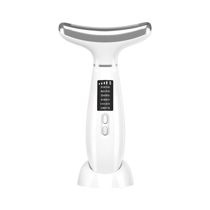 Electric Neck Beauty Instrument 6 Mode 4 Gear Ice Compress with Base Massager Lifting and Firming Neck Beauty Instrument