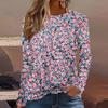 Summer Fashion Women's Casual Long-sleeved Printed T-shirt Top