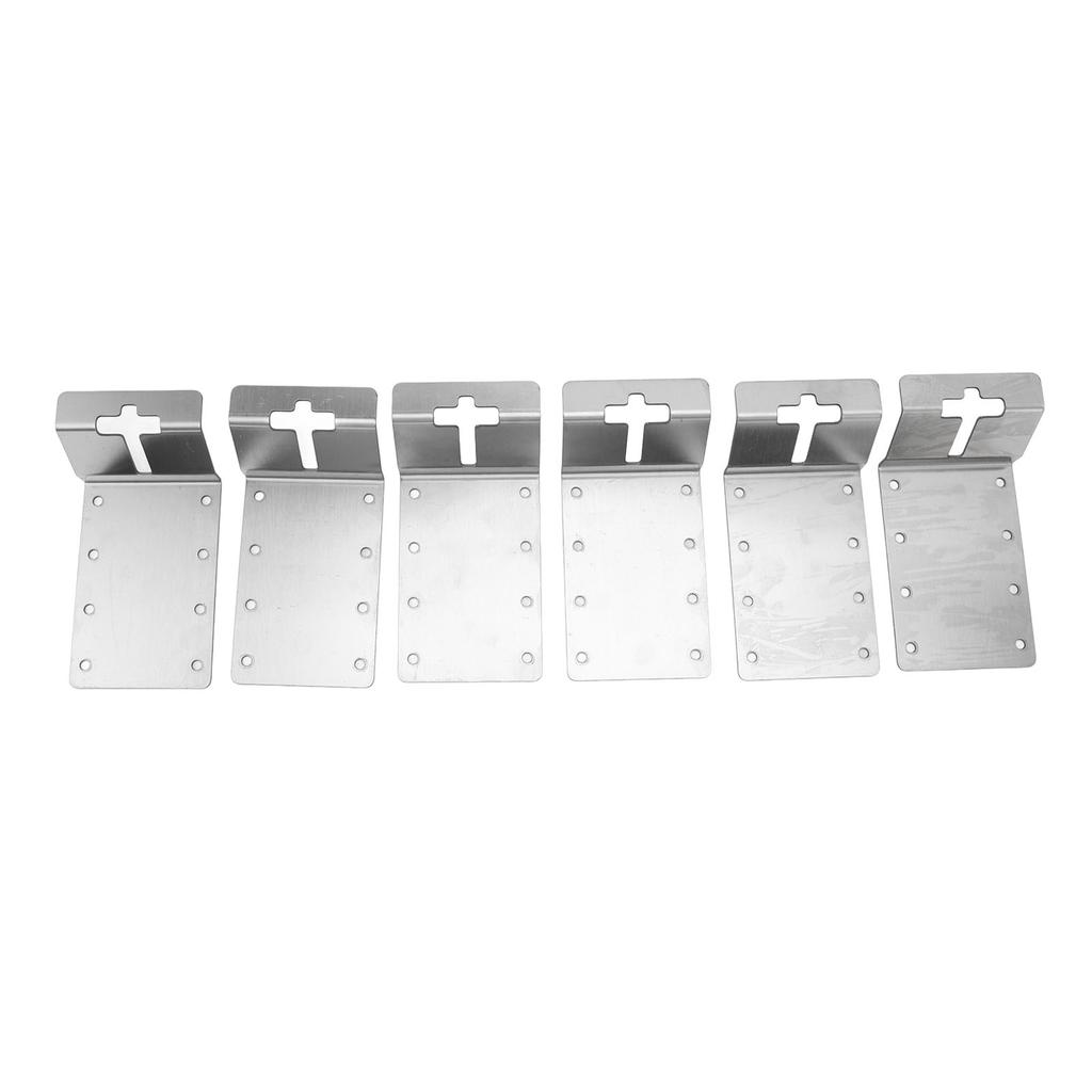 6PCS T Post Bracket 3 Inch Heavy Duty Carbon Steel Vertical Mounting T Post Corner Brace Target