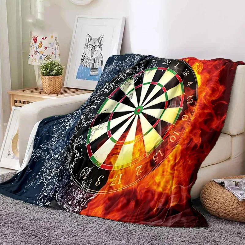 Darts Pattern Flannel Throw Blanket Blank Soft Warm Series and Ice Fire Darts Fashion Flannel Warm Sofa Bed Camping Kids Gifts