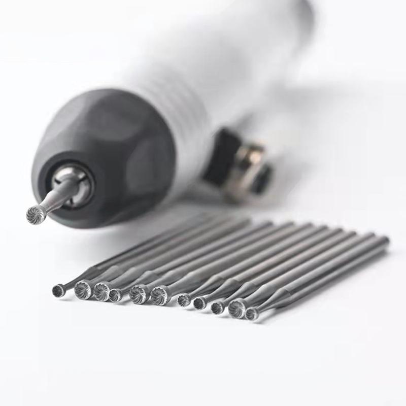 1Pcs 2.35 Handle Hss Steel Engraving Cutter Electric Hollow Cup Bur Threading Machine Olive Core Carving Cut