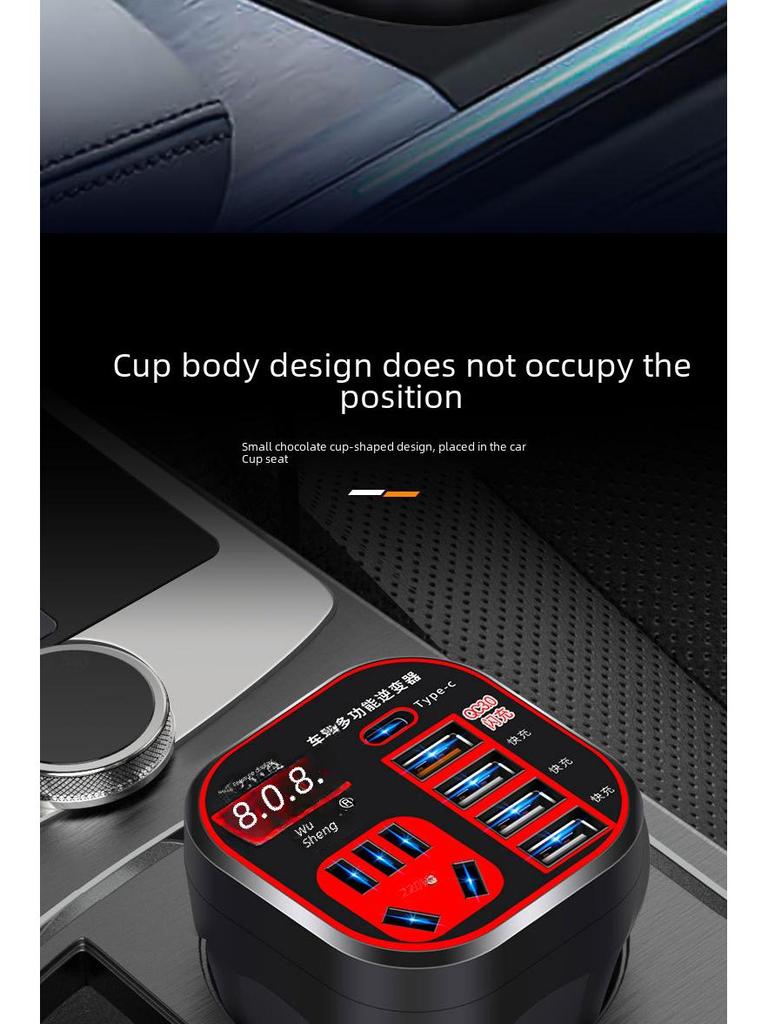 Invertor auto universal 12V/24V la 220V cu încărcare inteligentă