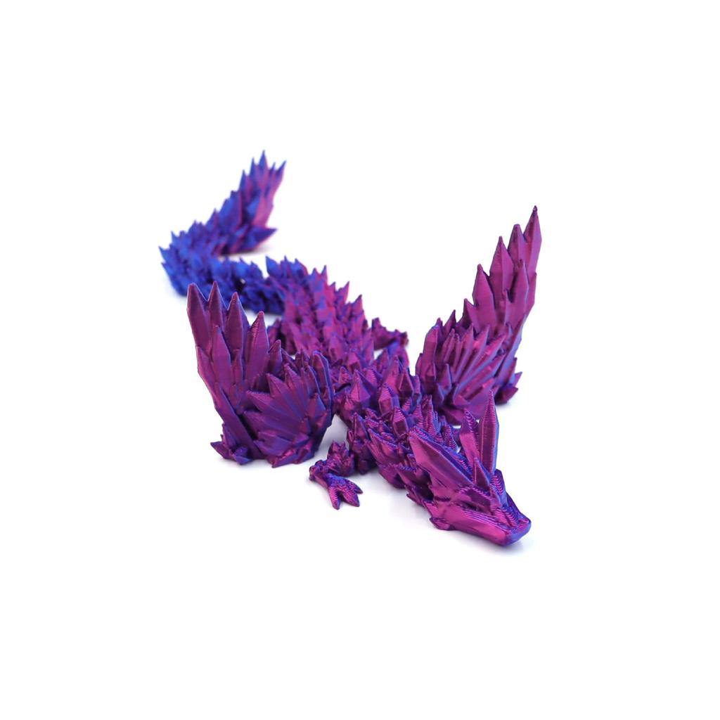 Colorful 3D Printed Dragon Egg Crystal Ornament Set - Creative and Trendy Toy and Gift.