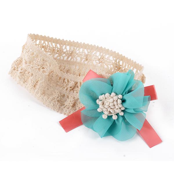 

Кружева Шифон Цветок Оголовье Эластичные украшения для волос Девочки Головной убор синий