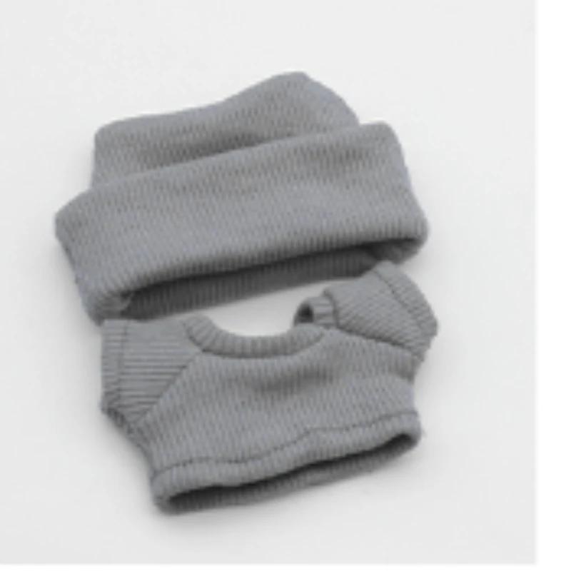 Одежда для куклы Наряд Аксессуары Для 15-17см куклы Ropa Labubu Шляпа с полями пуловер футболка короткая плиссированная юбка комплект Одежда