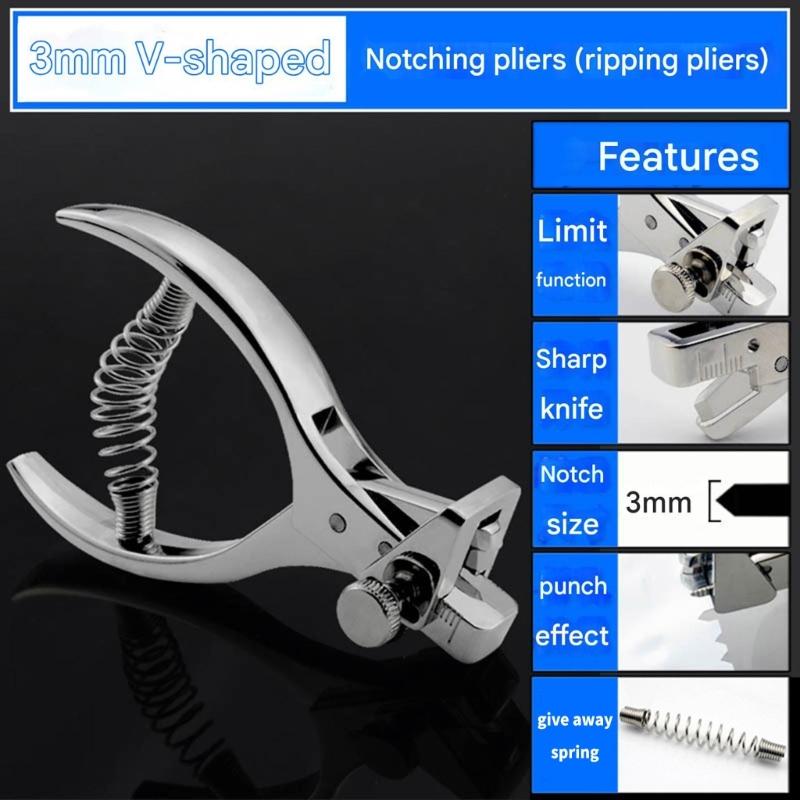 3mm Metal Hole Puncher Pliers Ergonomic Grip Heavy Duty Leather Puncher Tool