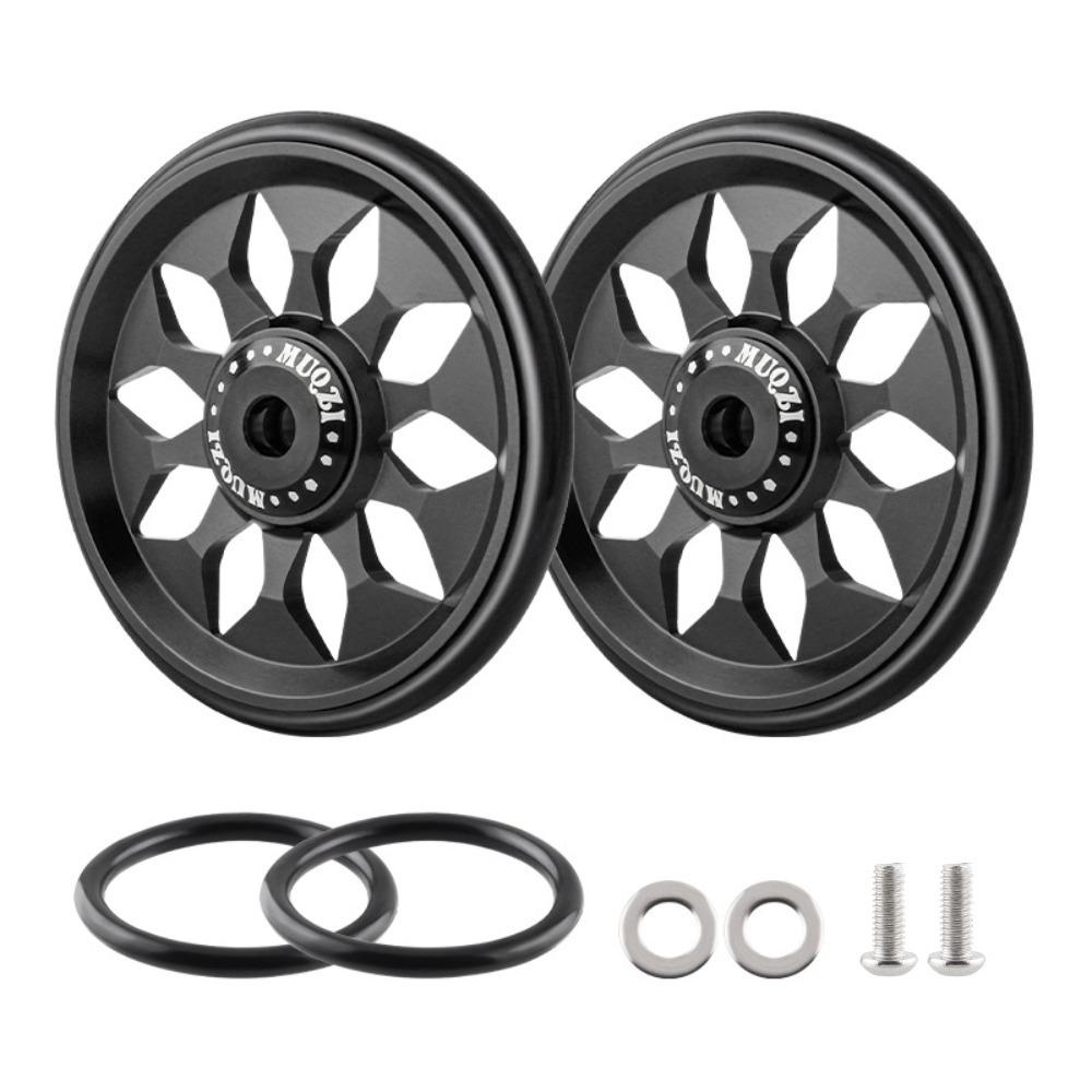 60mm Bicycle Easywheel Replacement Bike Auxiliary Wheels Bike Easy Wheels Folding Bike чёрный