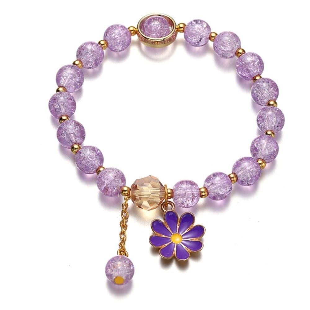 Exquisite Pendant Fishtail Crystal Bracelet Colorful Beads Korean Style Lucky Bracelet Sweet Versatile Style Bead Chain