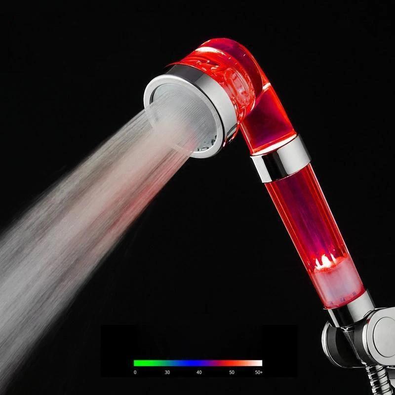 HONGDEC Drei Funktionen Temperaturregelung Handbrause SPA 3 Farben LED Duschkopf