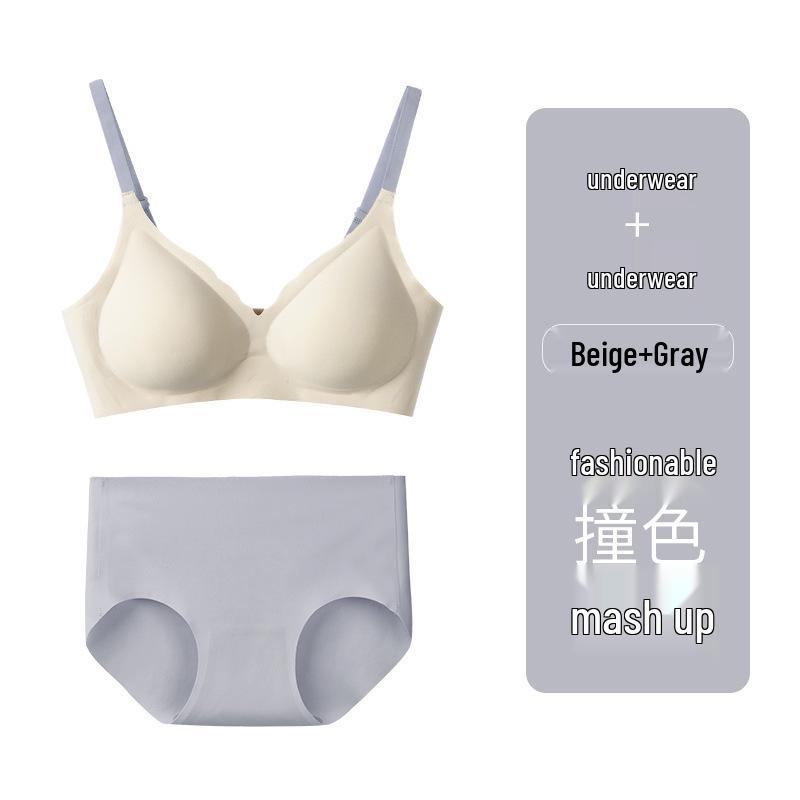 

Kijinai Mukimukio Colorblock Lace Push-up Bra with Seamless Support XL（85a-85b-85c）