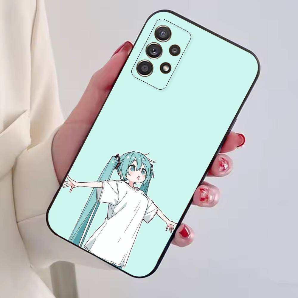 Cartoon Anime H-Hatsunes MIku Phone Case For Samsung S25,S24,S21,S22,S23,S30,Ultra,S20,Plus,Fe,Soft Silicone Black Cover