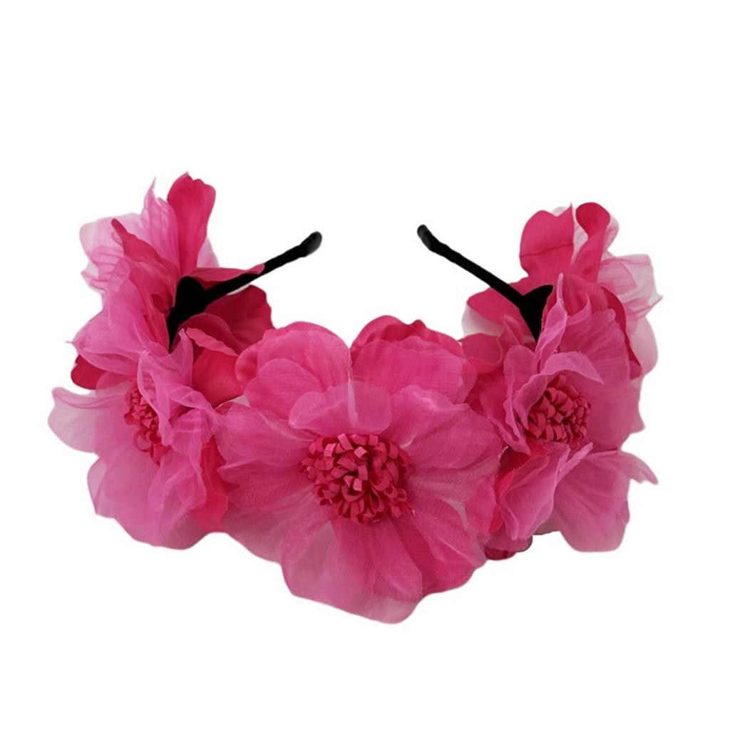 Daisy Flower Headbands Women Bridal Wedding Hair Hoop Simulation Rose Hairhoop for Daily Wear and Special Occasion