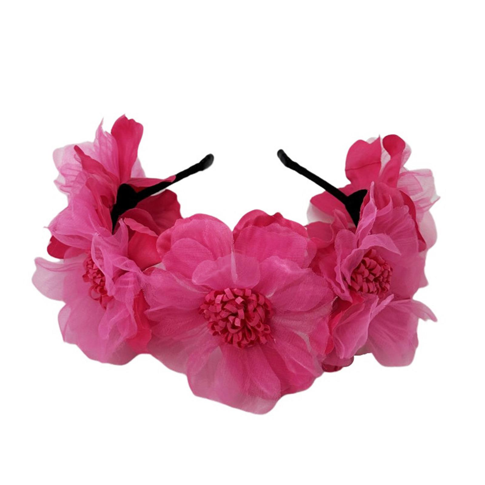 

Повязки на голову с ромашками для женщин, свадебный обруч для волос, имитация розы, обруч для волос для повседневной носки и особых случаев 7