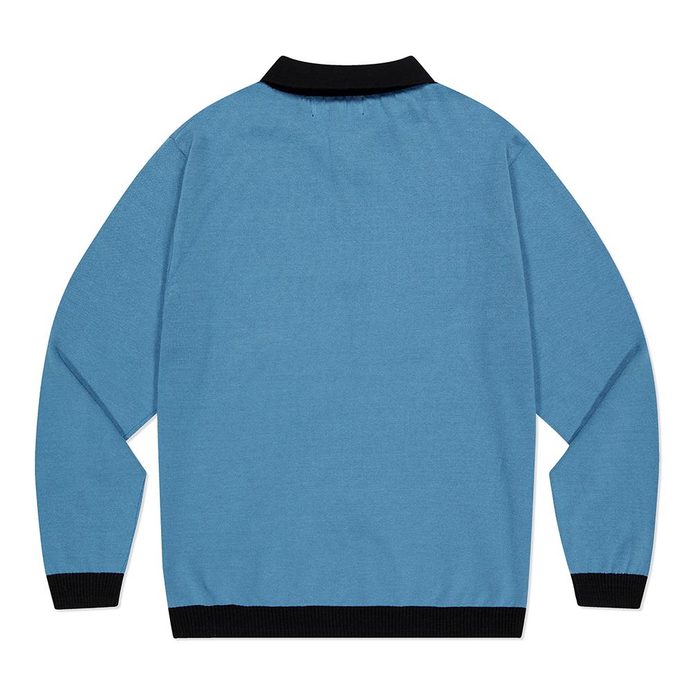 MAHAGRID Lion Ls Knit Polo Blue(Mg2Dsmk690A)