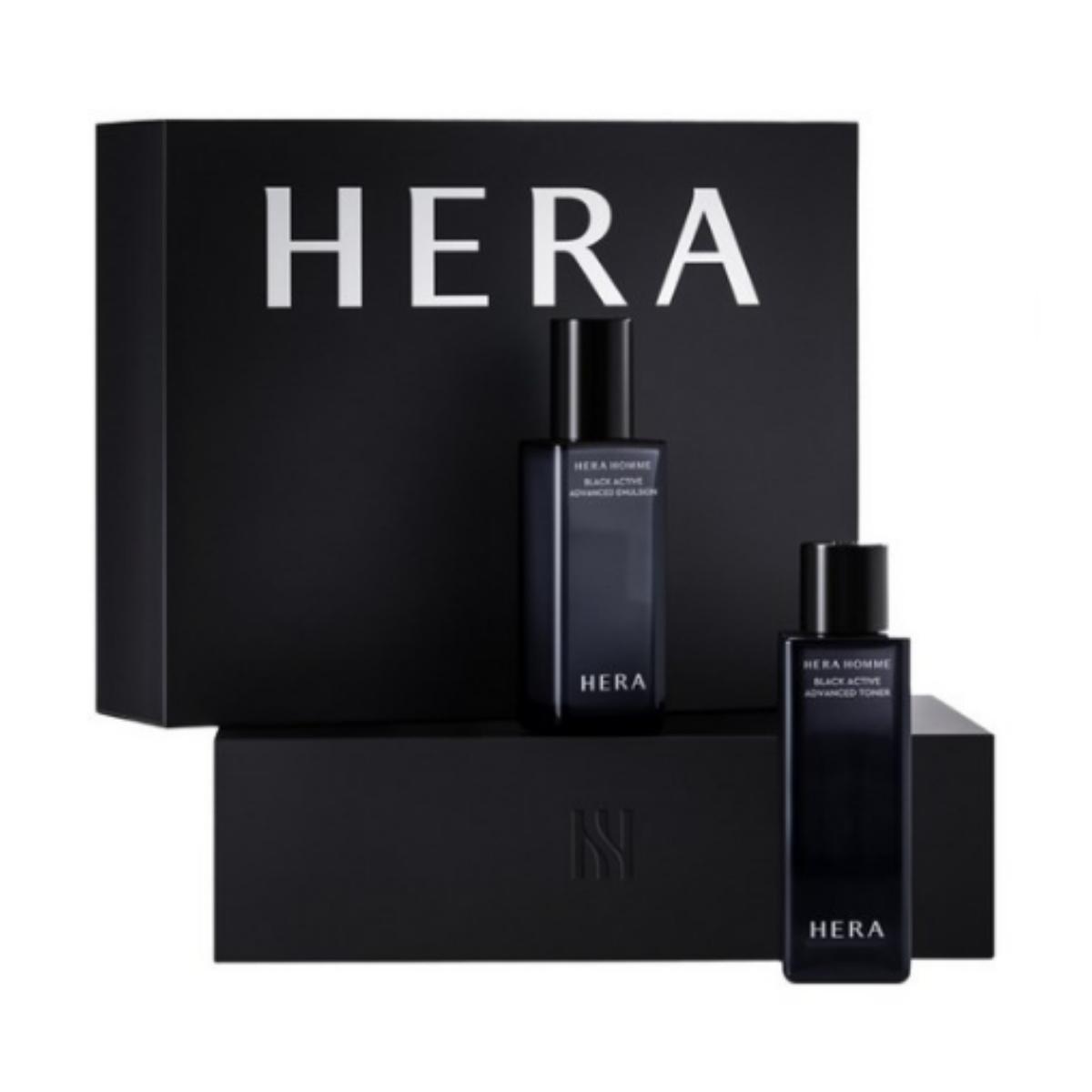 

HERA Homme Black Active set Contents: Toner: 125 ml (full) + 20 ml × 2 (two minis) Emulsion: 110 ml (full) + 20 ml × 2 (two minis)