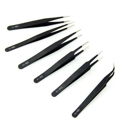 6pcs BGA Precision Tweezer Set Antistatic Tweezers Stainless Tweezers