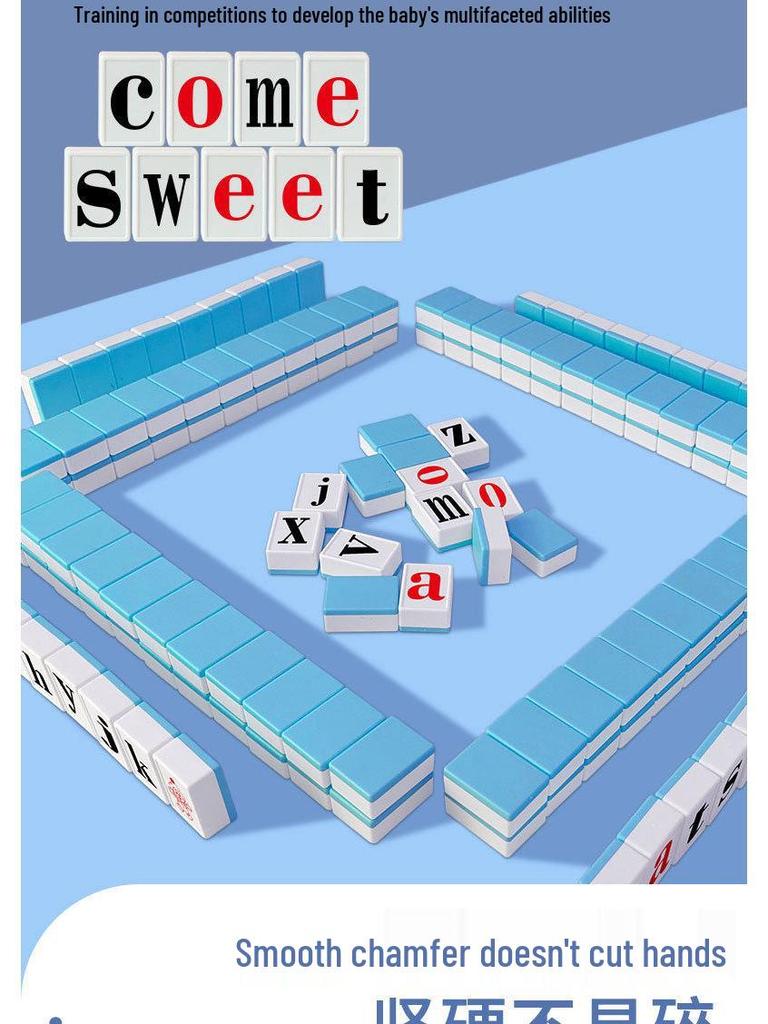 Pinyin Mahjong Steine & Karten: Frühkindliches Lernspielzeug