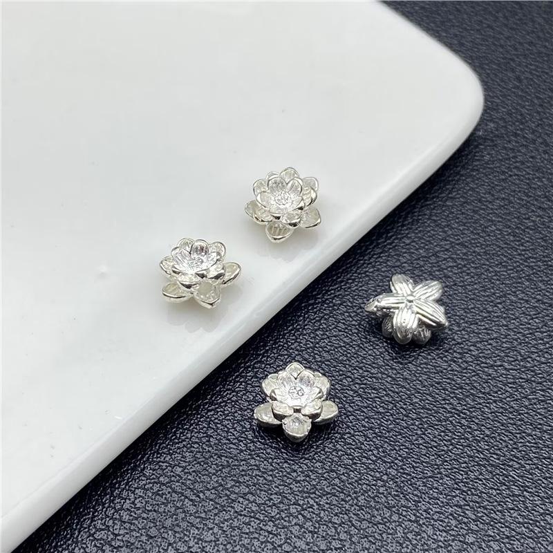 18k Gold Color-Preserving Lotus Spacer Beads for DIY Crystal Jewelry and Hand Rope Bracelets