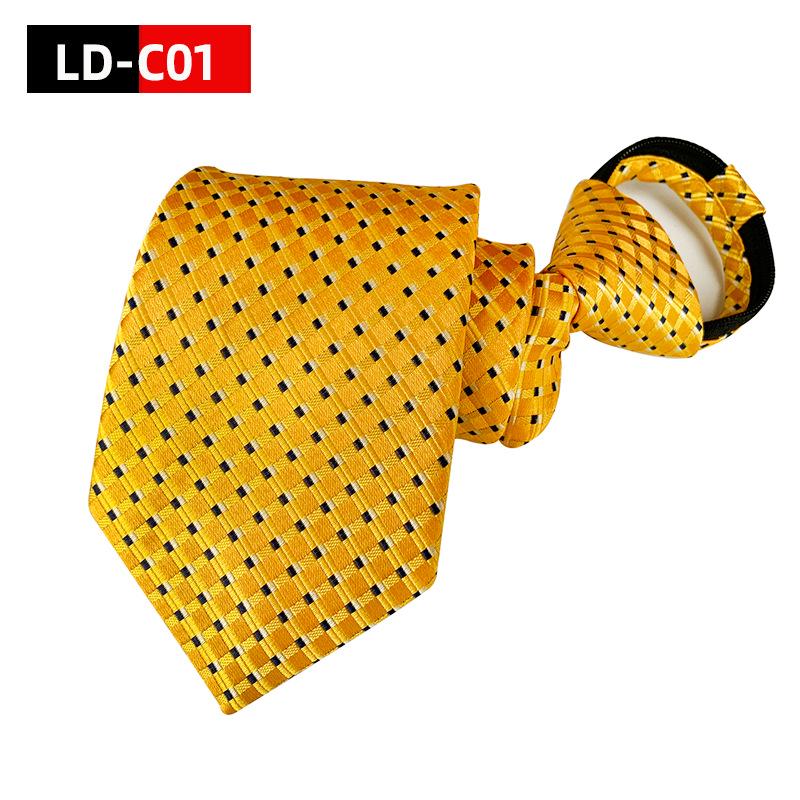 Men's 8cm Lazy Zipper Tie - Easy-Pull Formal Business Tie