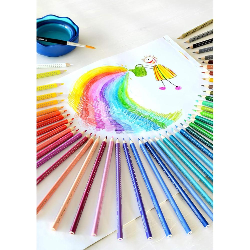 Faber-Castell 112412 Colour Grip Coloured Pencils, Set of 12, Cardboard Pack