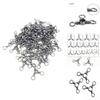 High-quality 100pcs Fishing Swivels 3 Way Barrel Cross-line Swivels Rolling Fishing Tackle