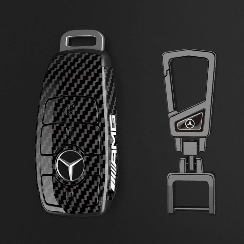 For Mercedes Benz Car Key Rings For Mercedes Benz AMG A B C E S Class W204 W205 GLC CLE CLA GLB GLC GLS W177 W222 Car Key Case C