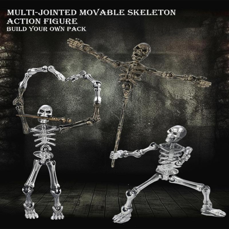 T13 Skeleton Action Figure Set Dummy 13,Titans 13, 3D Printed Skeleton Toy Multi Jointed Movable Desktop Decorations