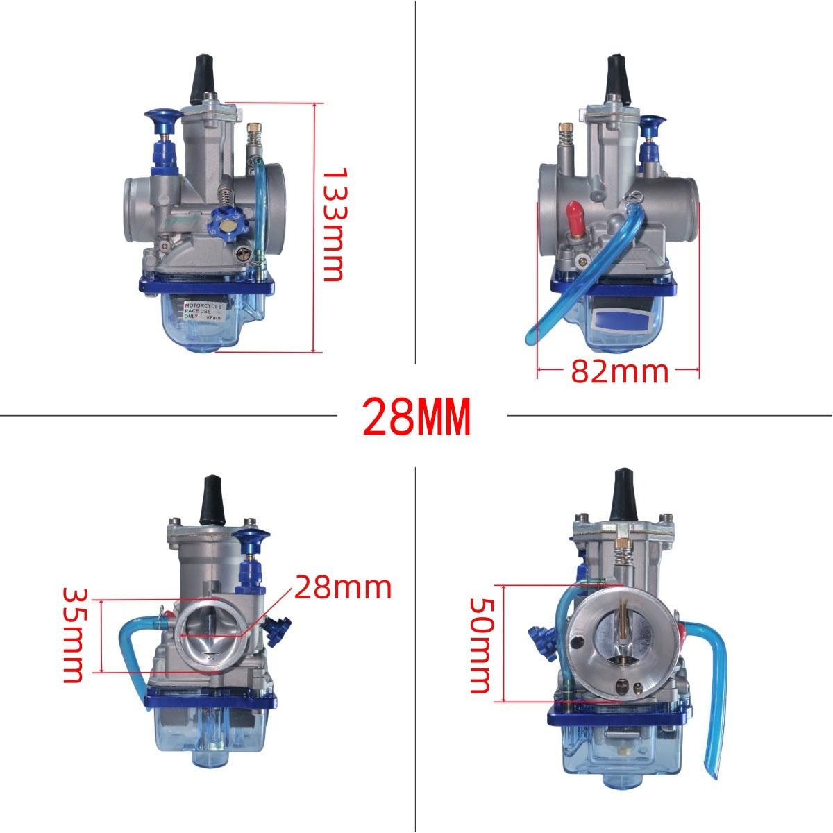 

Universal Racing Carburetor - 24-34mm Blue Bowl for KEIHIN/KOSO/OKO/PWK 2T/4T Scooter/ATV/Dirt Bike (With Power Jet, Durable)