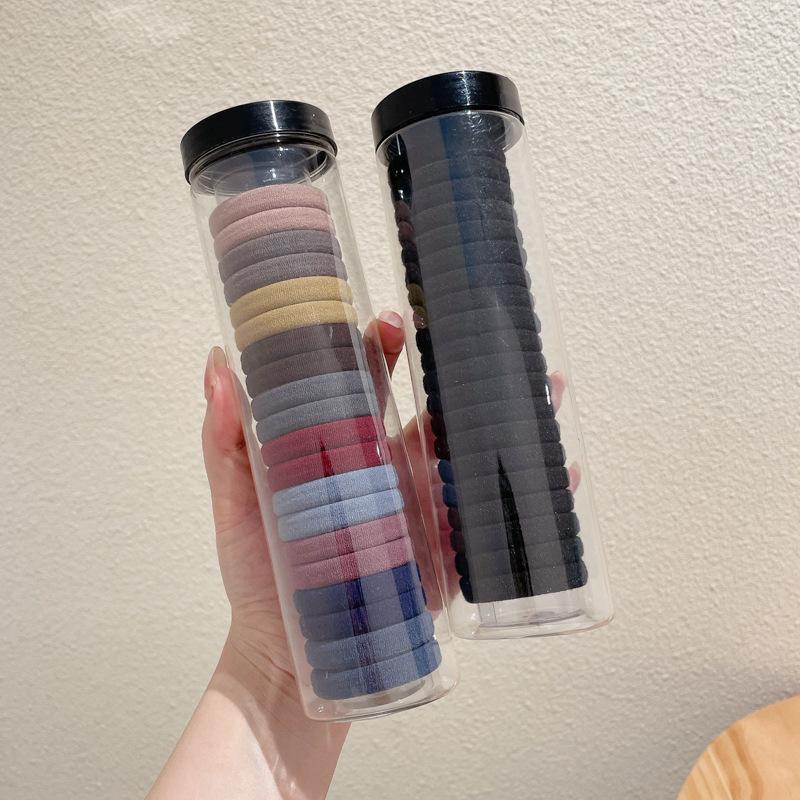 20PCS High Elastic Headband Seamless Rubber Band Hair Rope High Ponytail Hair Band Towel Ring Hair Care Weaving