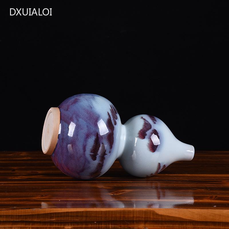 Jingdezhen Ceramic Vase Ceramic Crafts Home decor accessories Antique Jun Porcelain Gourd Bottle Kiln changing landscape vase