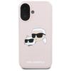 Karl Lagerfeld KLHMP16SSKCHPPLP iPhone16 6.1" pink/pink hardcase Silicone Double Heads Print MagSafe