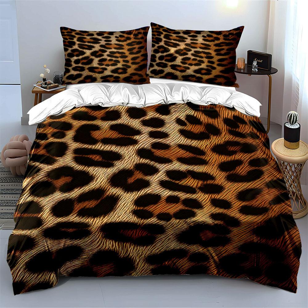 Fantasia maculata di leopardo. Set lenzuola Set copripiumino Copripiumini Federe(1 * Copripiumino 2 * Federe senza imbottitura per piumino)