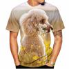 Kawaii Poodle Dog 3D Print Animal T-shirts Men Woman Fashion Streetwear Short Sleeve T Shirt Harajuku Tops Tees Kids Clothing