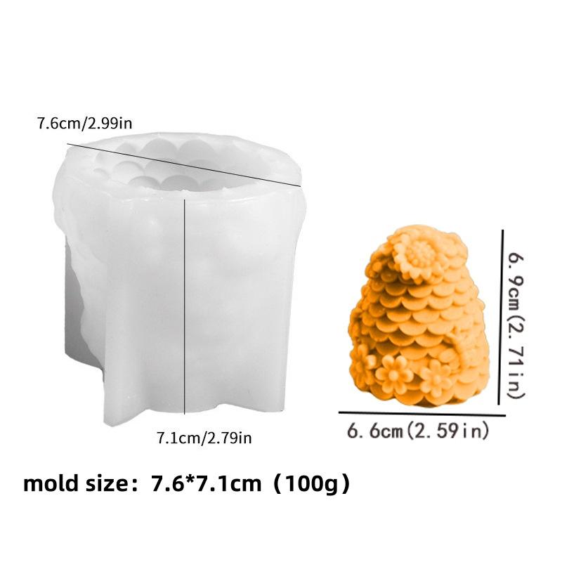 DIY Beehive Silicone Candle Molds 3D Honeycomb Aroma Plaster Soap Cake Baking Mold Plaster Resin Baking Mould Home Art Decor