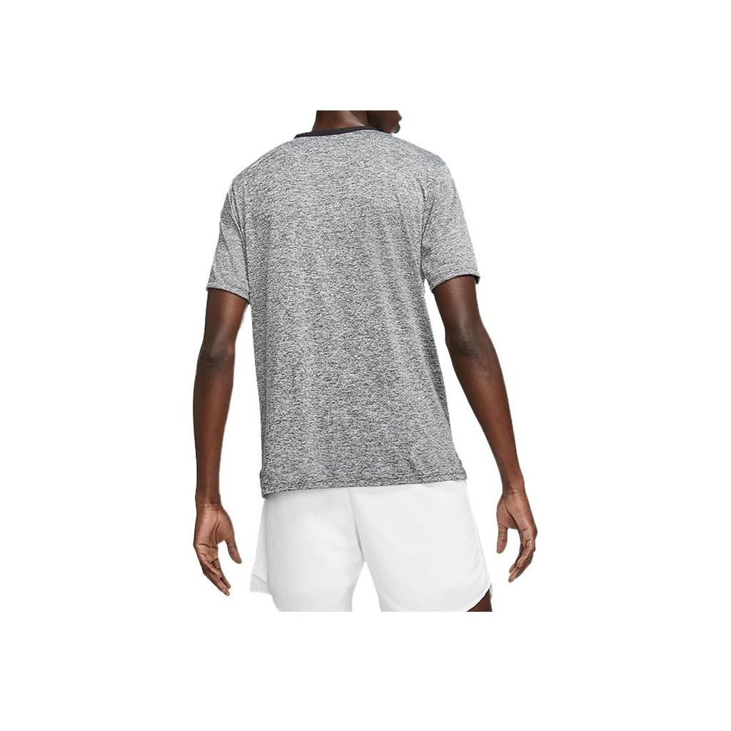 Nike Dri-Fit Rise 365 Breathable Print Crew Neck Short Sleeve T-Shirt Men Tops Grey CZ9185-011