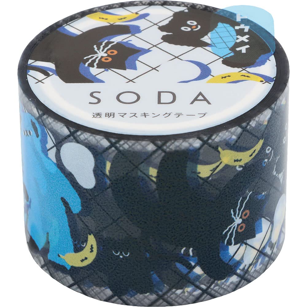 King Jim Маскировочная лента Soda Toys, ширина 30 мм, цвет, прозрачный, CMT30-016,