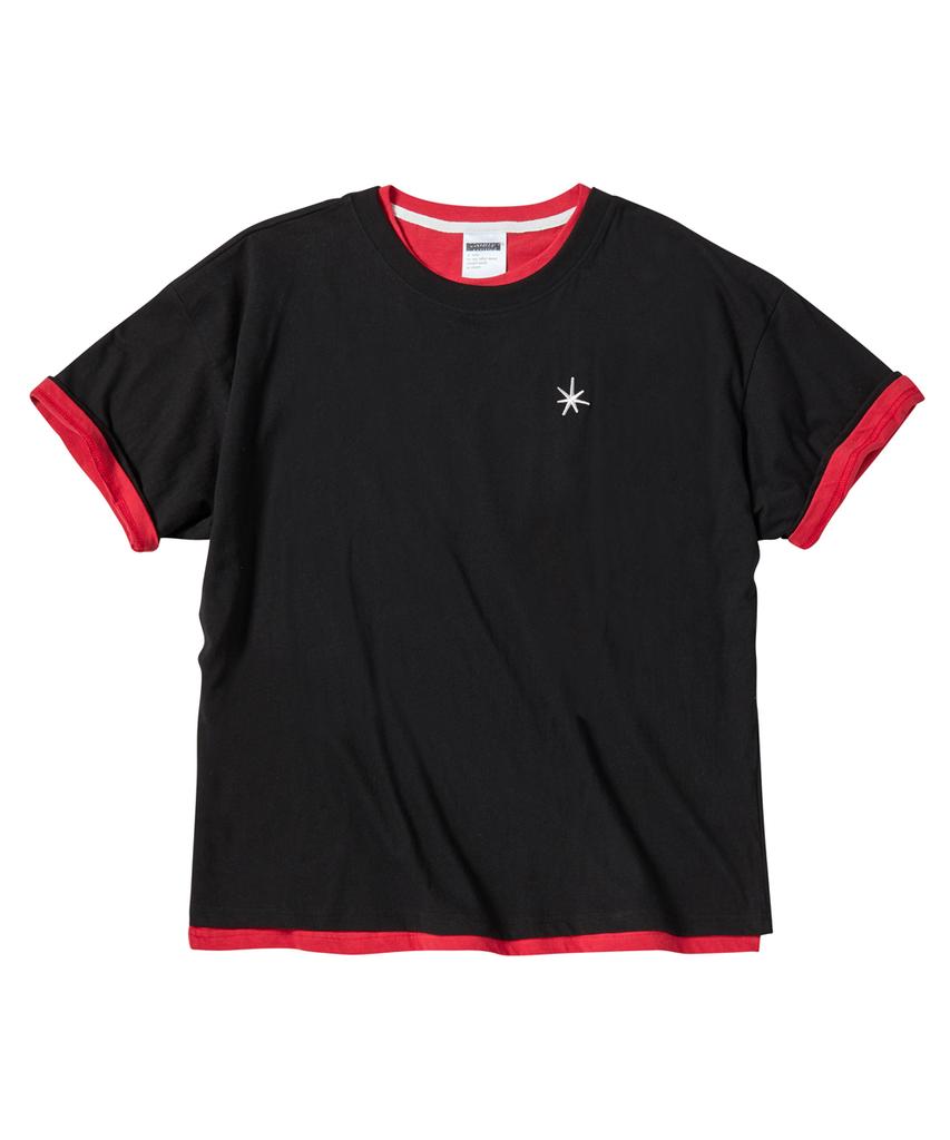 Eontaiteulseoul Untitle Layered Crop Short Sleeve Black