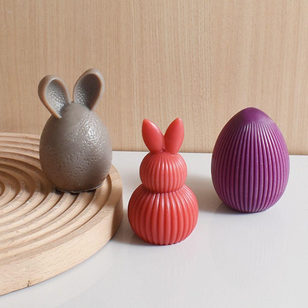 Velikonoční svíčková forma silikonová králičí ozdoba řemeslná kreativní sádrová forma domácí dekorace