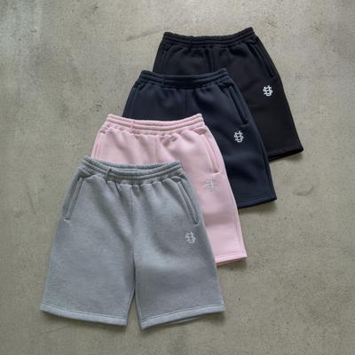 Shorts décontractés de rue hip-hop Y2K couleur unie européens et américains avec broderies