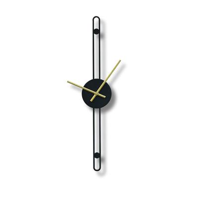Nordische goldene Nadel Metallic Wanduhr für Zuhause, Büro, Schlafzimmer & Küche|Große Größe Stilvoll Neueste Heimdeko | Farbe Schwarz (Batterie enthalten)