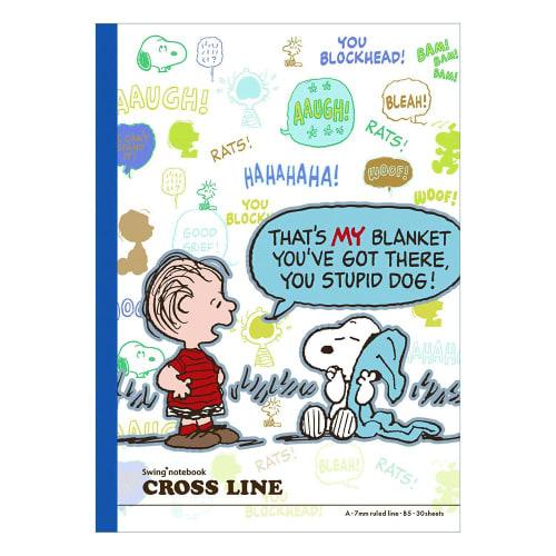 Nakabayashi Cross Line Notebook B5 A-lined 5-Book Pack Snoopy Merry Series 67946