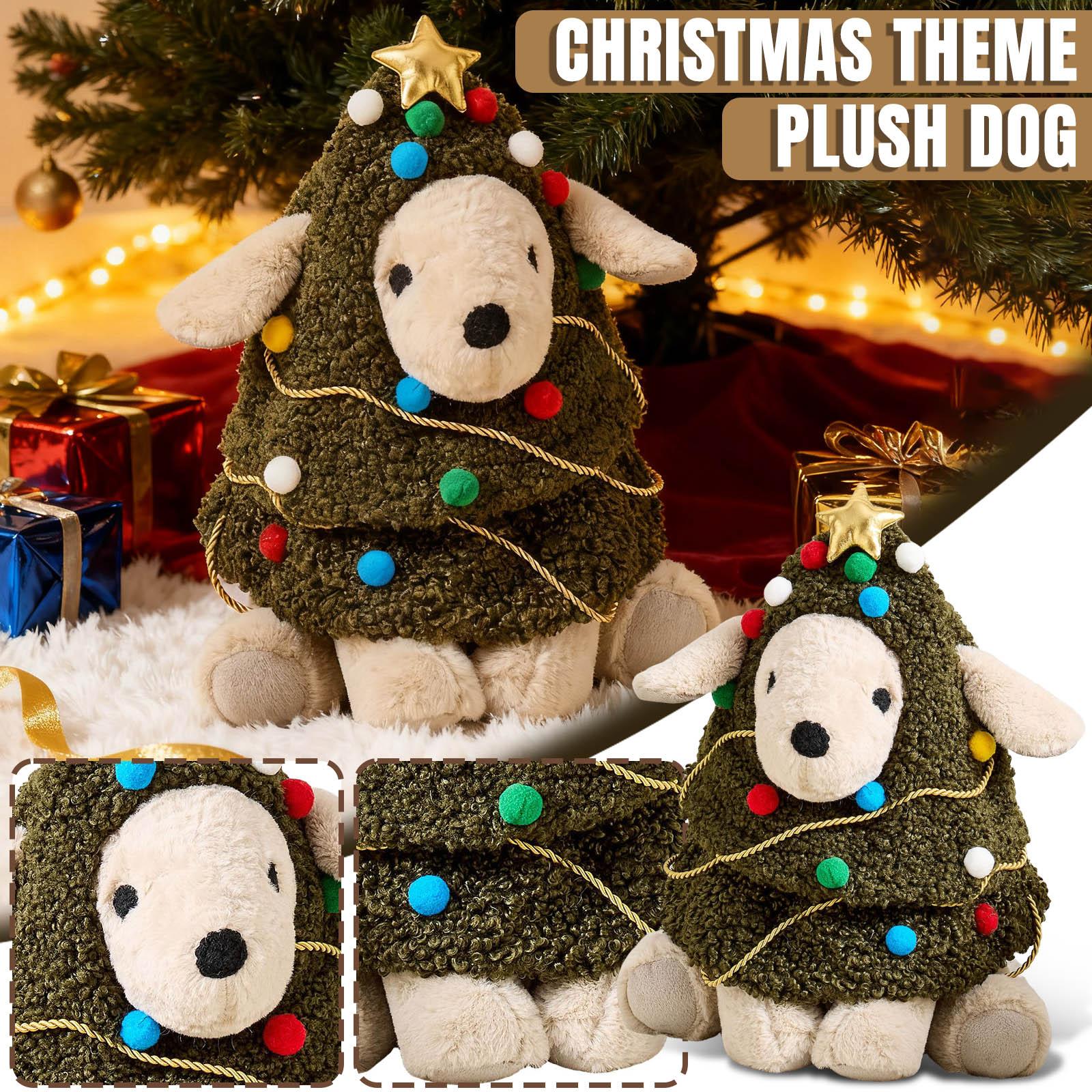 

Christmas Themed Plush Dog Christmas Tree Shaped Doll One Size