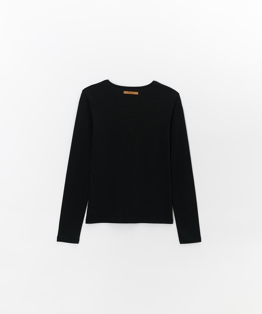 JBYRARA Crew Neck Slim Fit Signature T-Shirt_Black