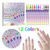 12 Colors Waterproof Nail Art Pen DIY Nail Polish Doodle Pens Nail Art Markers Polish Pen for Home Salon Painting Drawing Tool